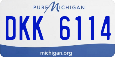 MI license plate DKK6114