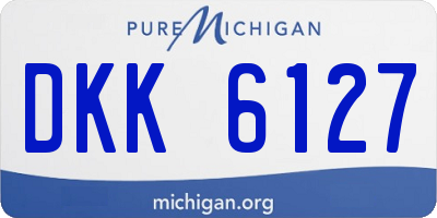 MI license plate DKK6127