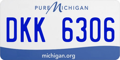 MI license plate DKK6306
