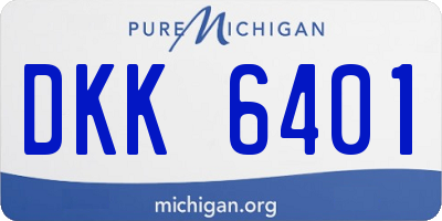 MI license plate DKK6401
