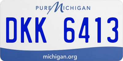 MI license plate DKK6413