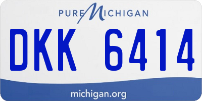 MI license plate DKK6414