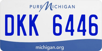 MI license plate DKK6446
