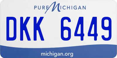 MI license plate DKK6449