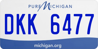 MI license plate DKK6477