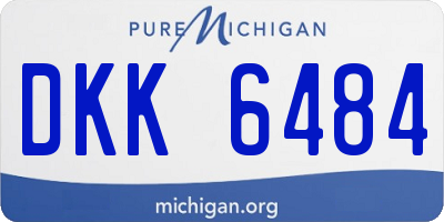 MI license plate DKK6484