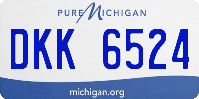 MI license plate DKK6524