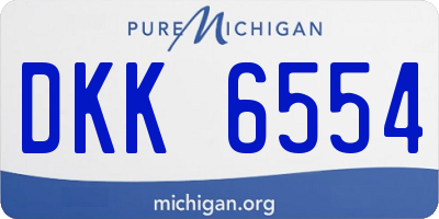 MI license plate DKK6554