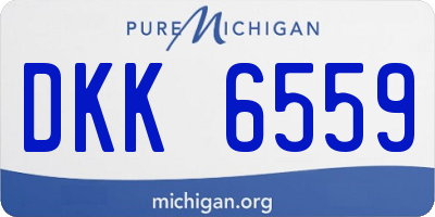 MI license plate DKK6559