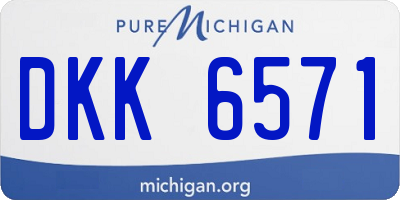 MI license plate DKK6571