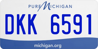 MI license plate DKK6591