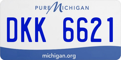 MI license plate DKK6621
