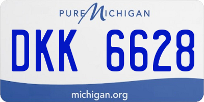 MI license plate DKK6628