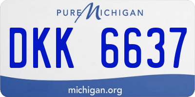 MI license plate DKK6637