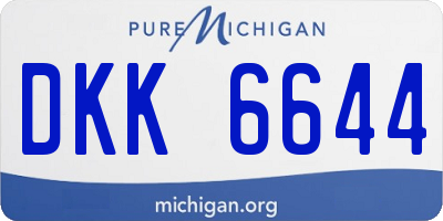 MI license plate DKK6644