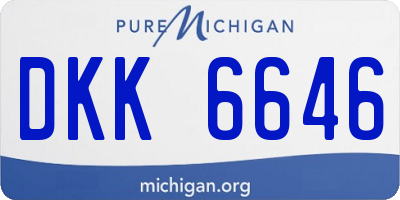 MI license plate DKK6646
