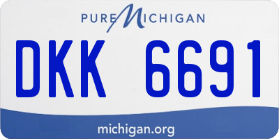 MI license plate DKK6691