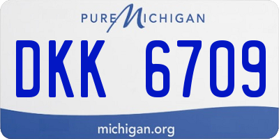 MI license plate DKK6709