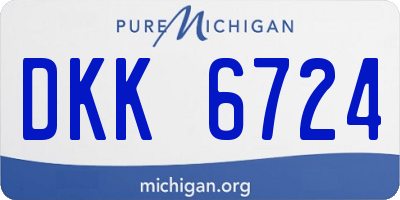 MI license plate DKK6724