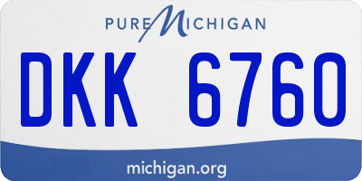 MI license plate DKK6760