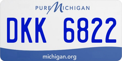 MI license plate DKK6822