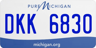 MI license plate DKK6830