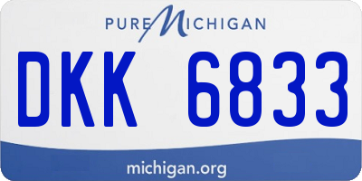 MI license plate DKK6833