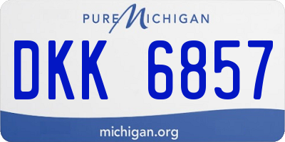 MI license plate DKK6857