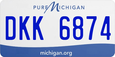MI license plate DKK6874