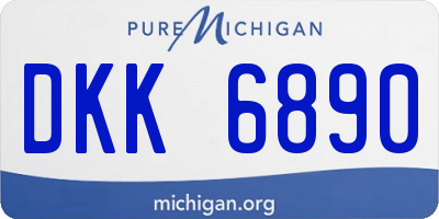 MI license plate DKK6890