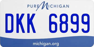 MI license plate DKK6899
