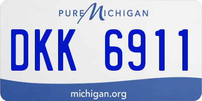 MI license plate DKK6911