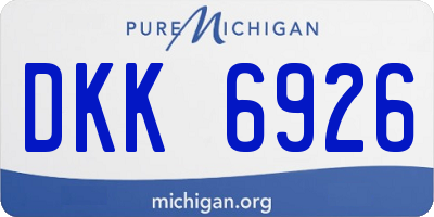 MI license plate DKK6926