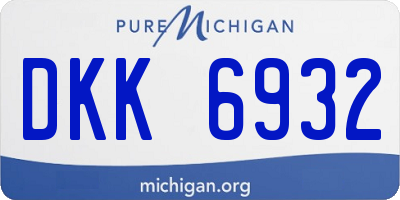 MI license plate DKK6932