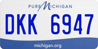 MI license plate DKK6947