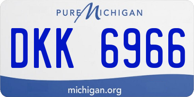 MI license plate DKK6966