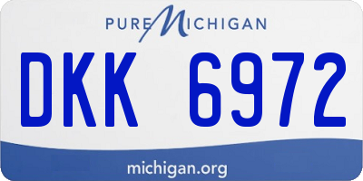 MI license plate DKK6972