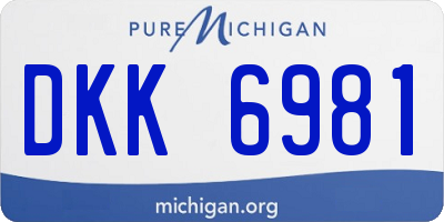 MI license plate DKK6981
