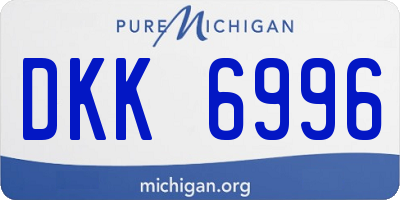 MI license plate DKK6996