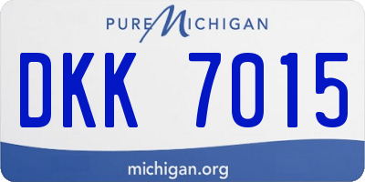 MI license plate DKK7015
