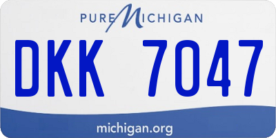 MI license plate DKK7047