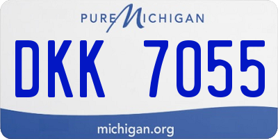 MI license plate DKK7055