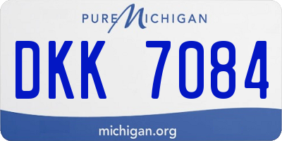 MI license plate DKK7084