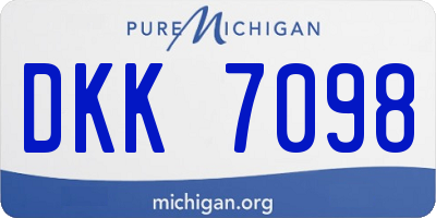 MI license plate DKK7098