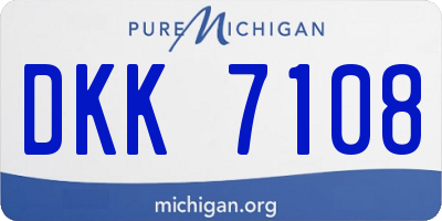 MI license plate DKK7108