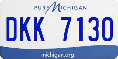 MI license plate DKK7130