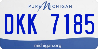 MI license plate DKK7185