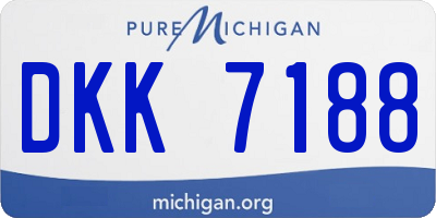 MI license plate DKK7188