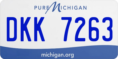 MI license plate DKK7263
