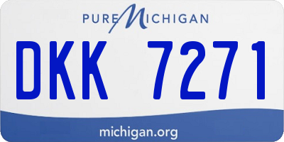 MI license plate DKK7271